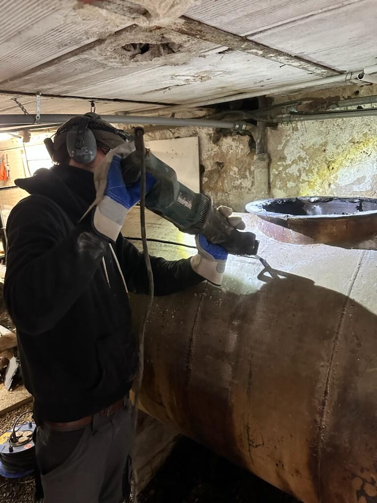 Intervention Découpe de cuve