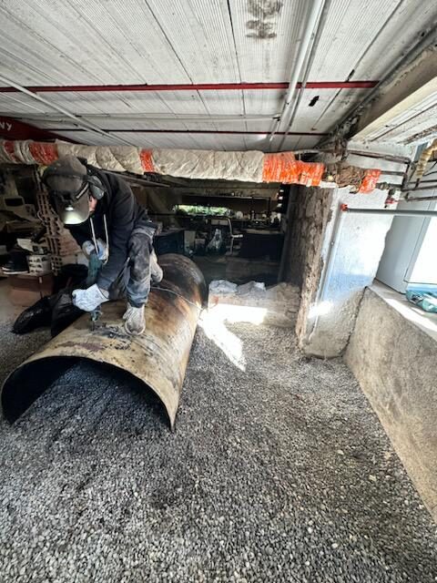 Chantier enlèvement de cuve